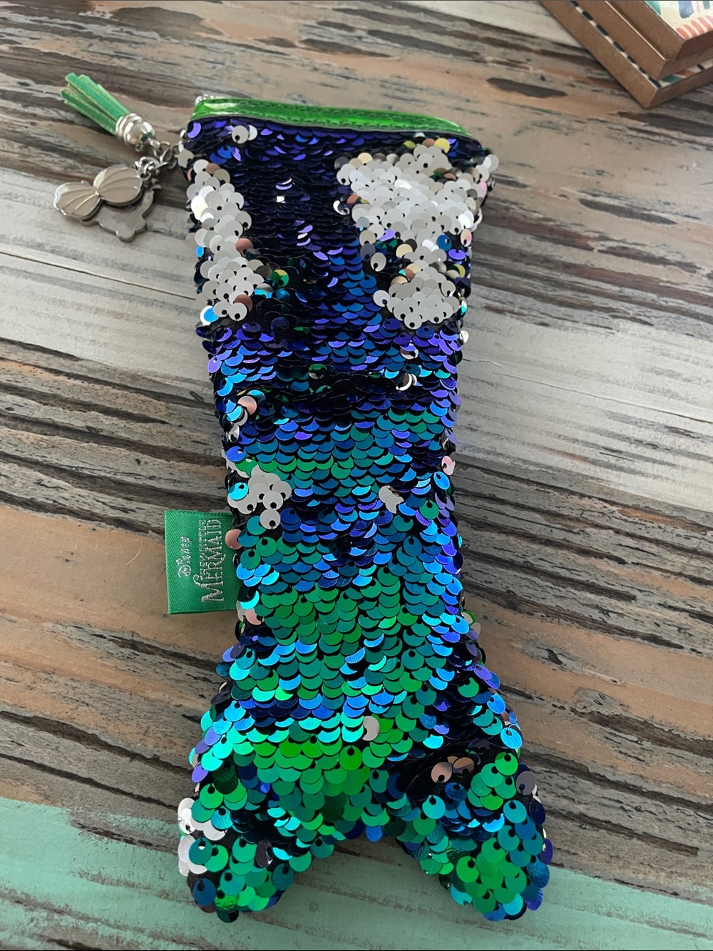Disney The Little Mermaid Sequin Pencil Pouch (or Eyeglass Case)